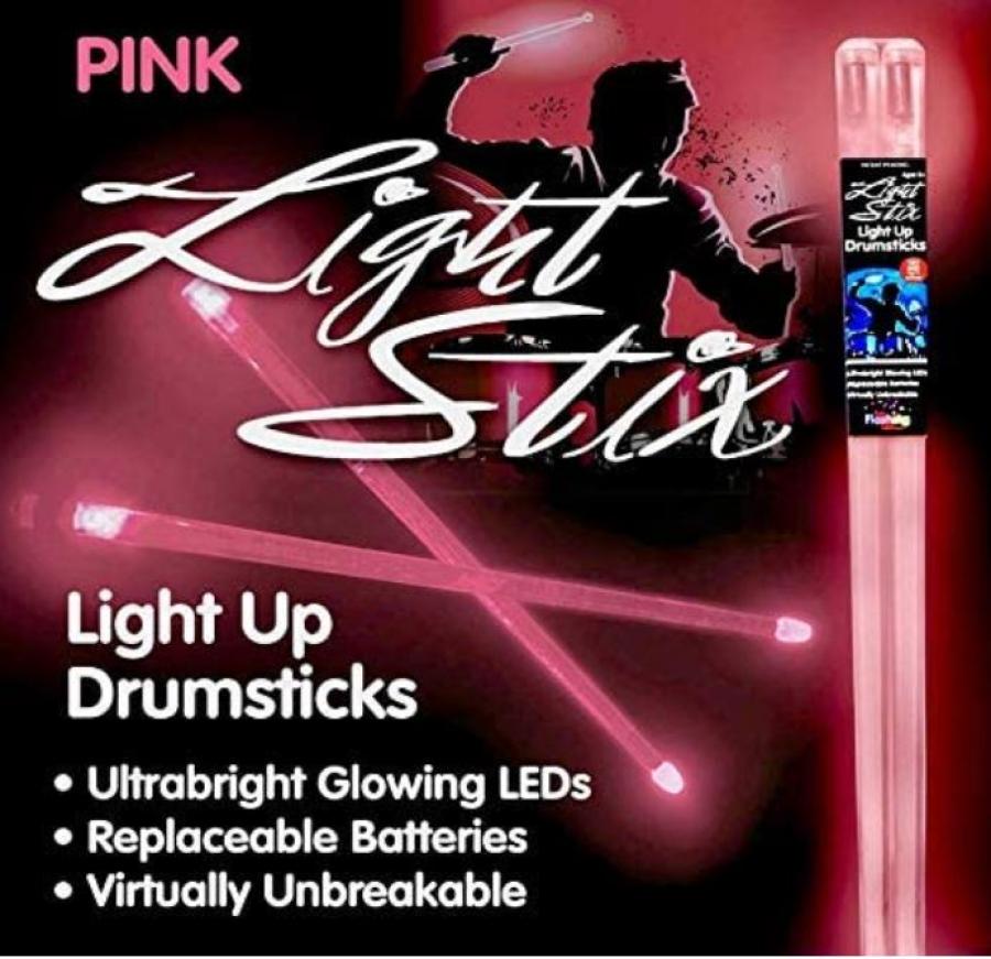 Light Stix LED Light Up Drumsticks - Pink