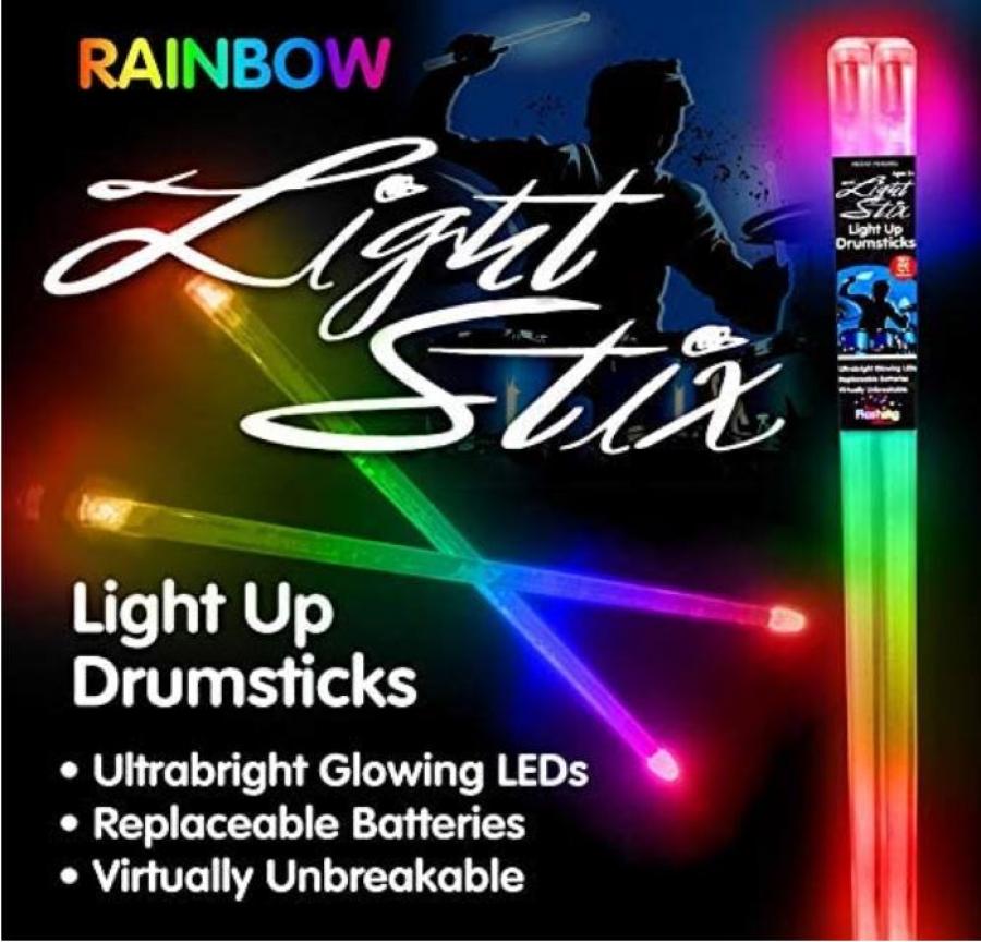 Light Stix LED Light Up Drumsticks - Rainbow