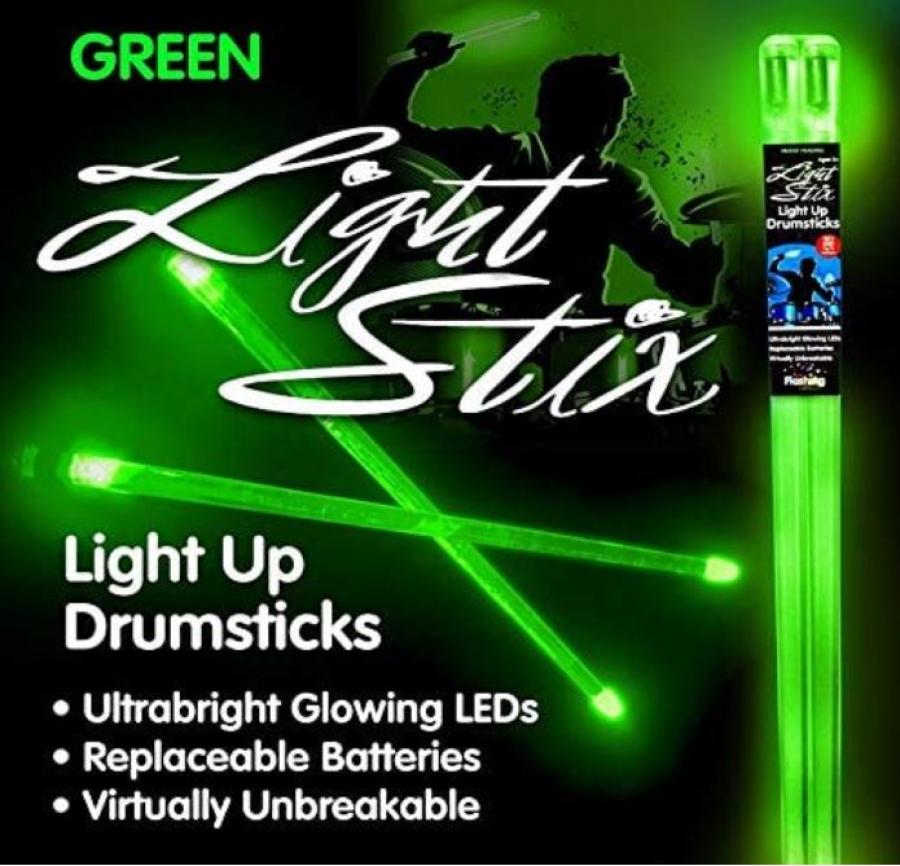 Light Stix LED Light Up Drumsticks - Green