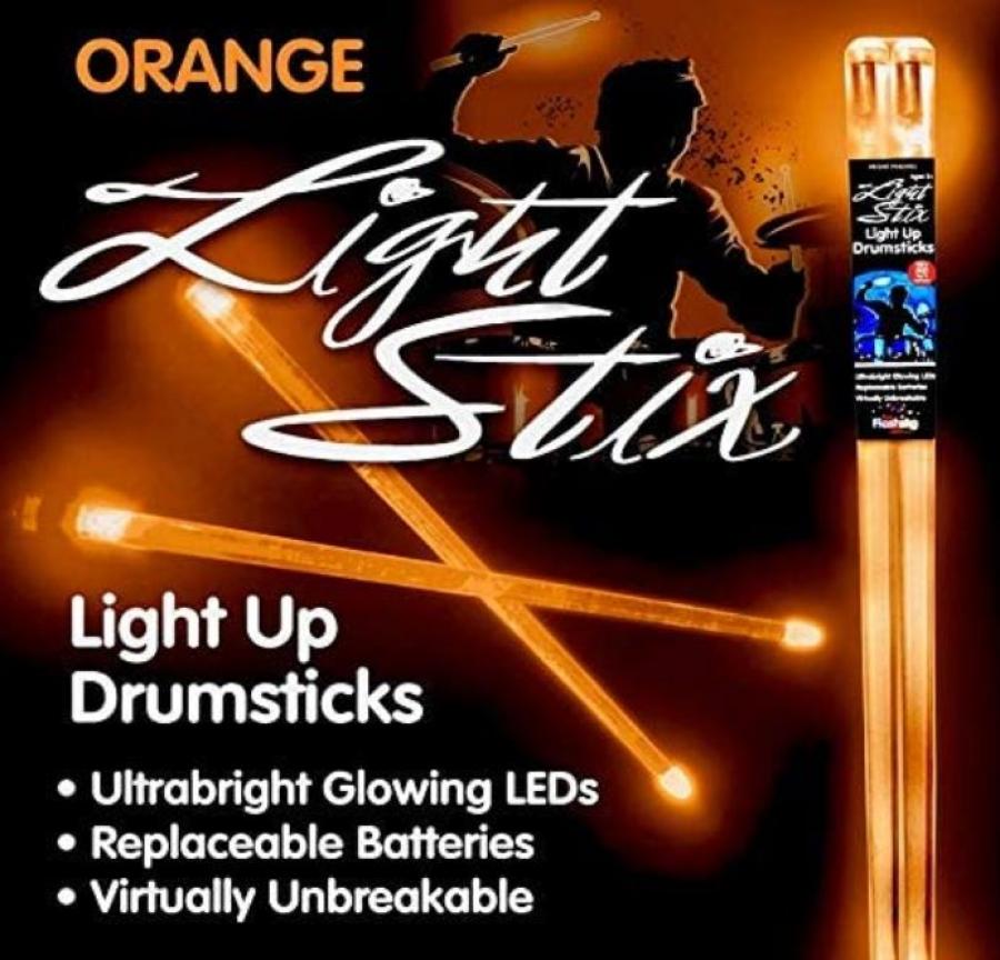 Light Stix LED Light Up Drumsticks - Orange
