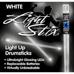 Light Stix LED Light Up Drumsticks - White