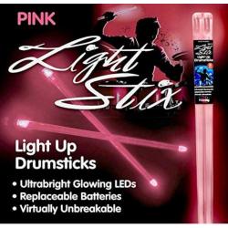 Light Stix LED Light Up Drumsticks - Pink
