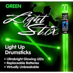 Light Stix LED Light Up Drumsticks - Green