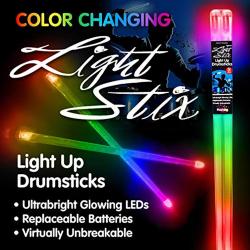 Light Stix LED Light Up Drumsticks - Color Change