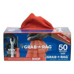 Grab-A-Rag All Purpose Microfiber Rags (Red, 50 Pack)